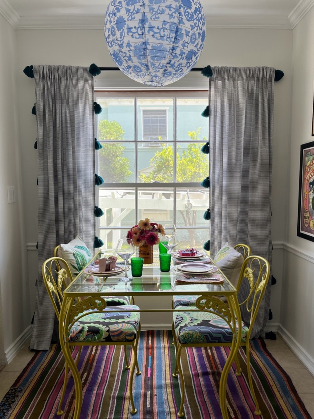 1 PANEL Anthro Striped Mindra Curtain in White